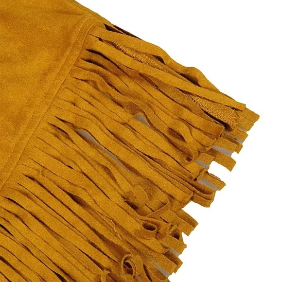 NEW! Suede Fringe Dress - Picture 4 of 7